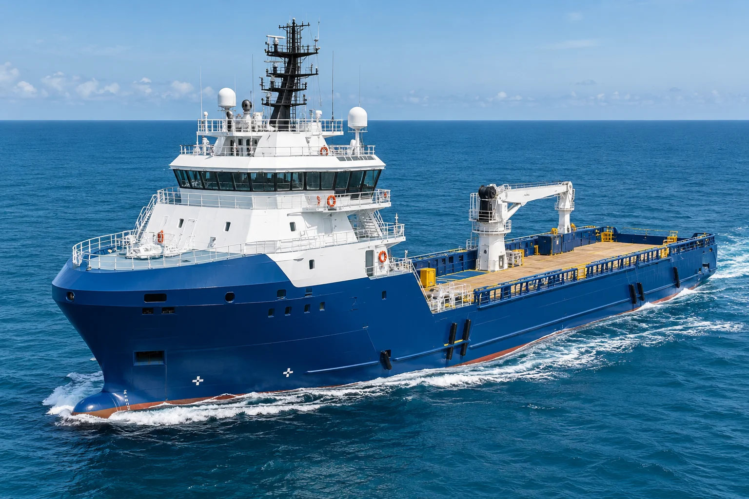 Maritime vessel and technical equipment